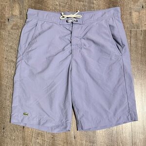 Lacoste men’s Lavender swim trunks